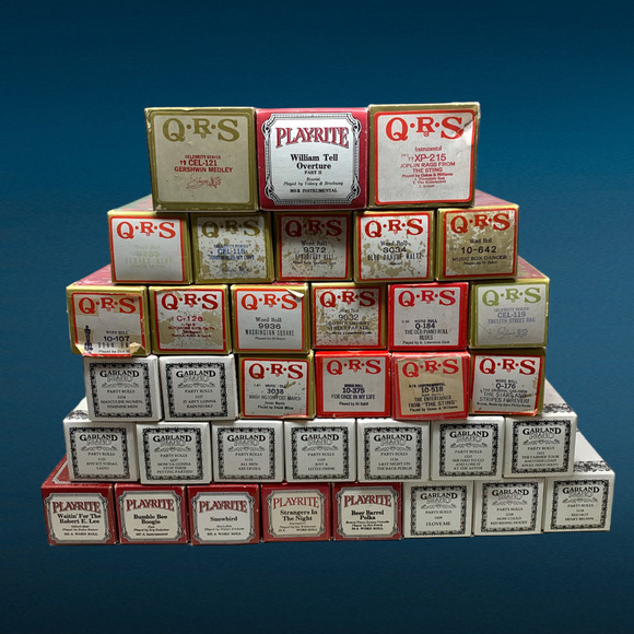 QRS; Play-Rite; Garland Other - Vintage Lot of 35 QRS - PlayRite - Garland - Player Piano Word Rolls - Classics